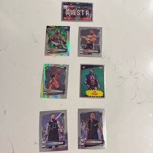 WWE Trading Cards. Men. Fighting. Triple H, the Miz, R-Truth, Kevin Owens